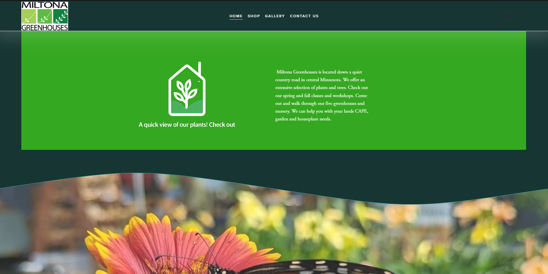 Preview of GreenHouse Website